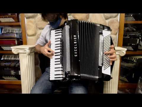 3903 - Black Excelsior Continental Grand Piano Accordion LMMH 41 120 $3999