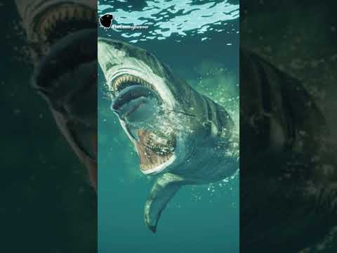 Megalodon Eats Great White Shark!!!