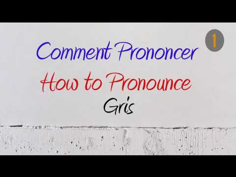 How to Pronounce – Comment Prononcer : Gris (Gray)