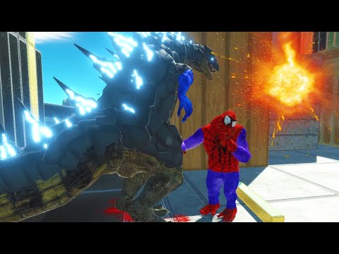 GODZILLA vs SPIDER MAN Epic Battle - Animal Revolt Battle Simulator | arbs
