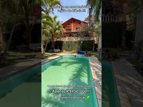 Chácara em condomínio - Piracaia SP (15 min de Atibaia) - R$950.000 Mobiliada, 📲TEL: (11)94301-7783