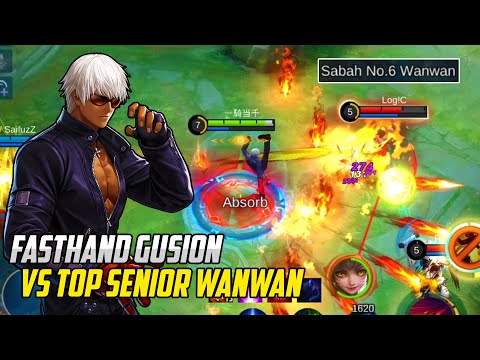 FASTHAND GUSION DESTROYED TOP SENIOR WANWAN | Gusion Gameplay | MLBB