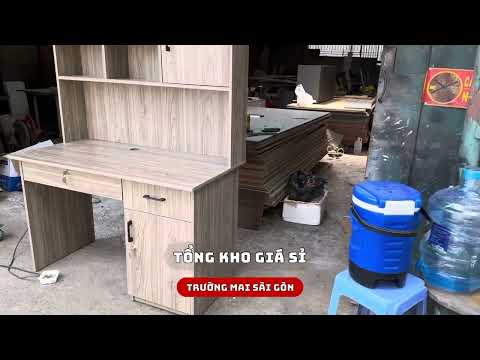 Bàn Làm Việc Liền Giá Sách 1m6 - BG54