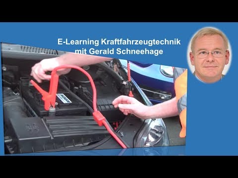 Starthilfe Batterie leer überbrücken Starthilfekabel E-Learning Kraftfahrzeugtechnik