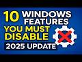 10 Windows Settings You MUST Disable NOW 2025 UPDATE