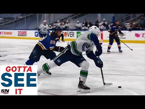 GOTTA SEE IT: Bo Horvat Absolutely Flies Around Blues' Defence To Score