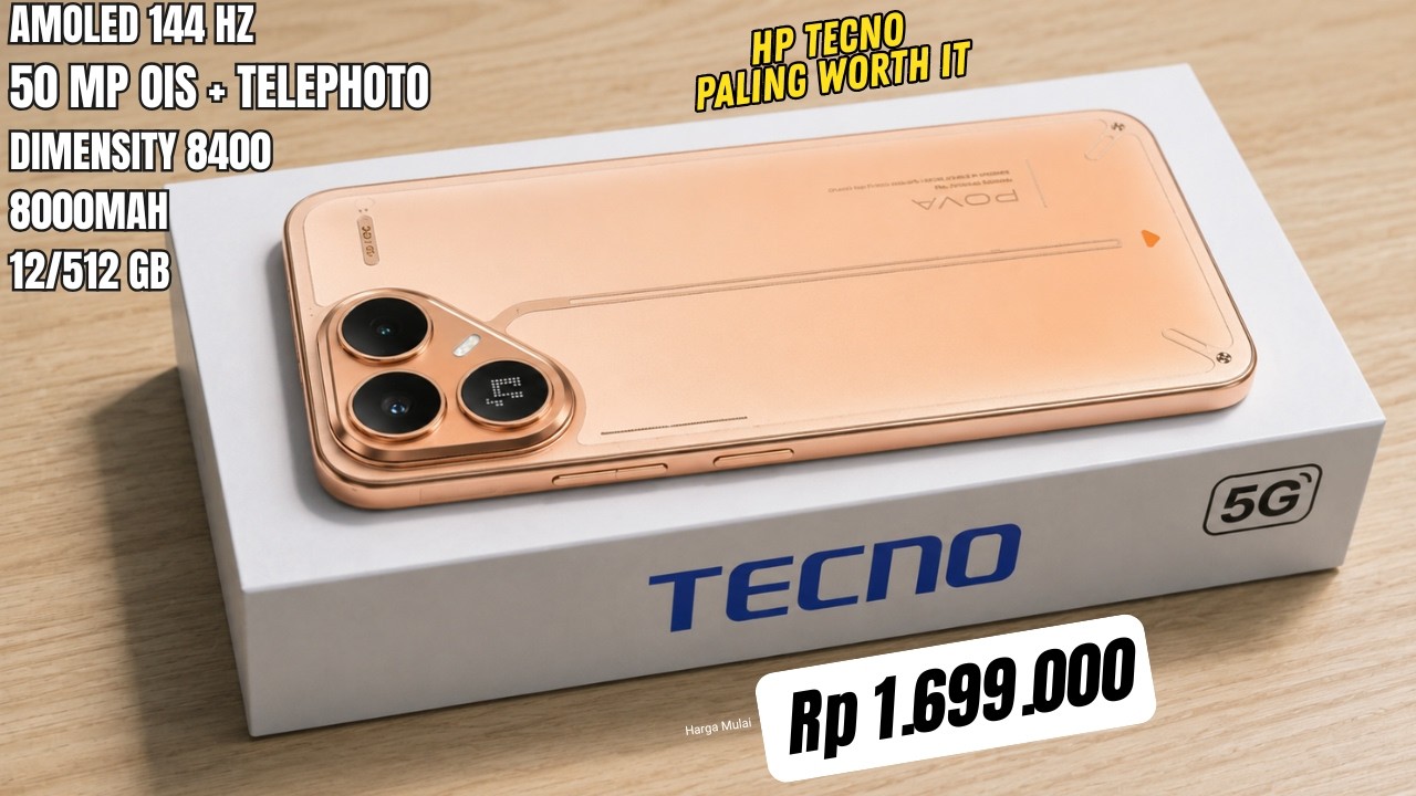 BARU BANGET RILIS‼️8000MAH, RAM 12/512 GB - HP TECNO TERBARU DAN TERBAIK PERTENGAHAN 2026
