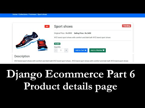 Django Ecommerce Part 6 | Display product details in django | Add Font Aweseome and Google Fonts