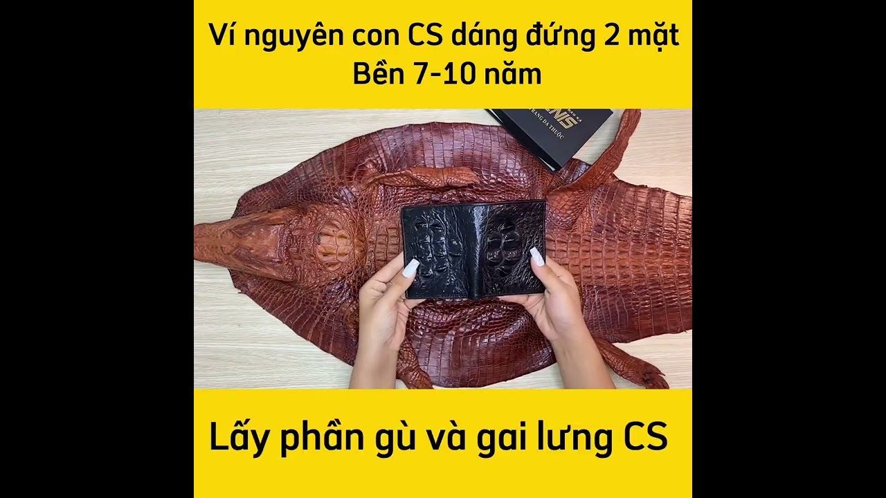 Ví Da Cá Sấu Dáng Đứng 2 Mặt Cao Cấp VS205D