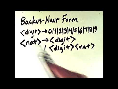 Programming Language Syntax: Backus-Naur Form (BNF)