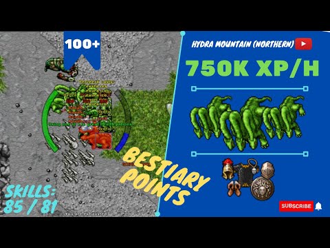 EK SOLO LVL 100+ 750K XP/H - SKILLS 85/81 - Hydra Mountain (Northern) - TIBIA HUNT
