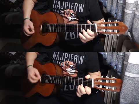 Płonie ognisko i szumią knieje, linia melodyczna na gitarę