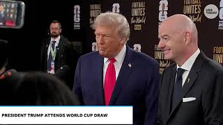 Trump, Infantino walk red carpet ahead FIFA World Cup 2026 final draw held at Kennedy Center