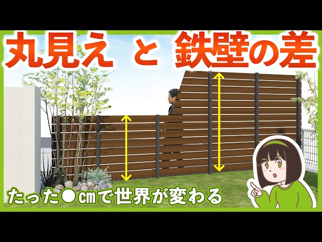 目隠しフェンス＝高さ1.8mは間違い？ イメージパース図で分かる『丸見え』の境界線￤新築外構工事