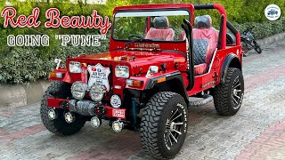 Red Modified Jeep ❤️ | Going Pune (Maharashtra) , Jain Motors Deepak Jain | Contact 8221888008