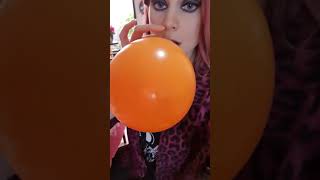 Blowing up a balloon