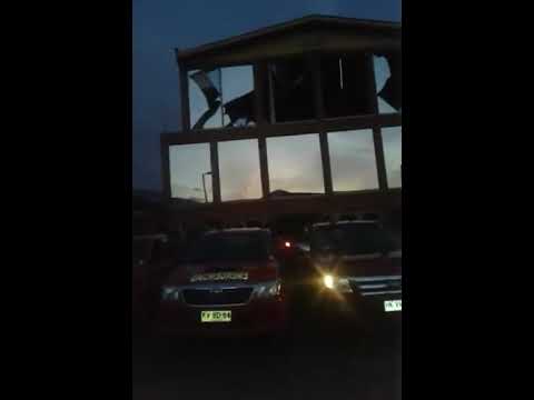 M8.3 earthquake damages building in Salamanca city, Coquimbo region