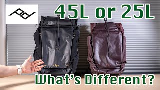 Peak Design Outdoor Backpack 45L vs 25L | What's Different Other Than SIZE?
