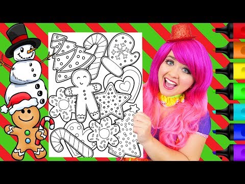 Coloring Christmas Cookies For Santa Coloring Page Prismacolor Markers | KiMMi THE CLOWN Video