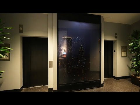 JAW DROPPING Scenic Otis Elevonic 411M Traction Sundial Elevators at the Westin Peachtree Plaza