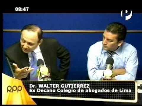 Walter Gutierrez Camacho - Entrevista en RPP sobre STC Caso Quimper (10/12/2010)