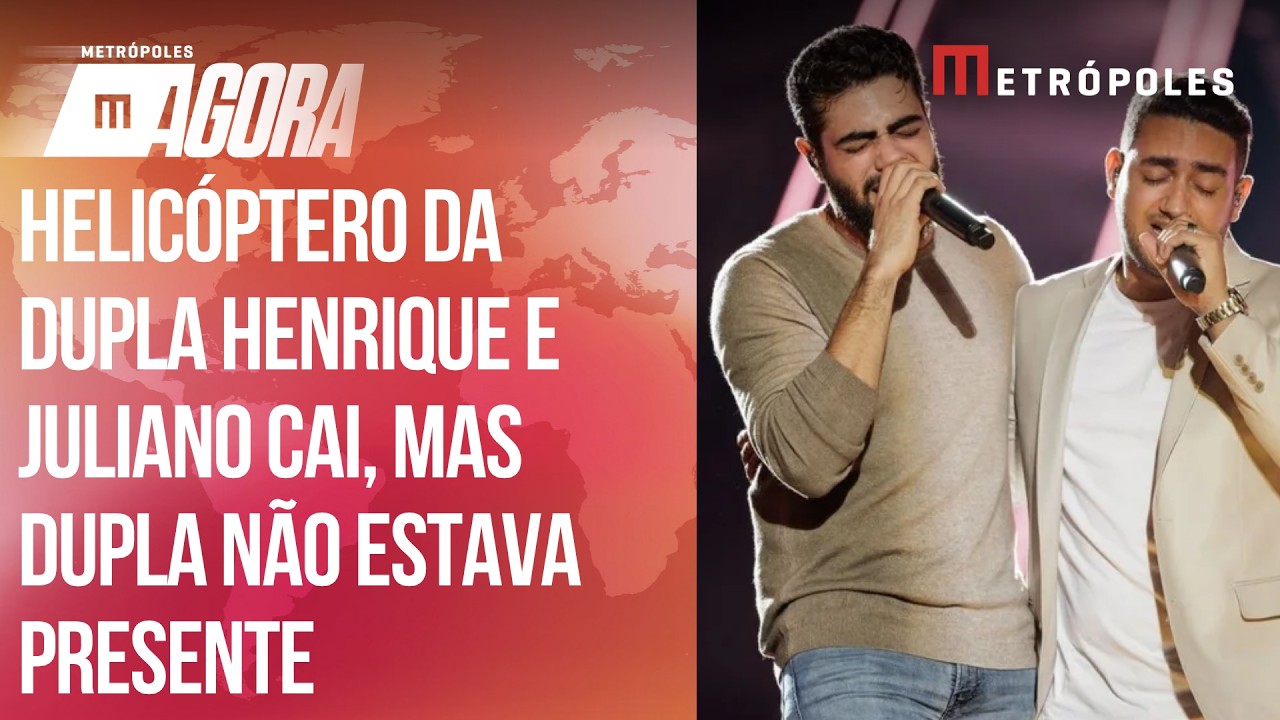 Helicóptero de Henrique e Juliano cai no Tocantins; pai dos cantores pilotava