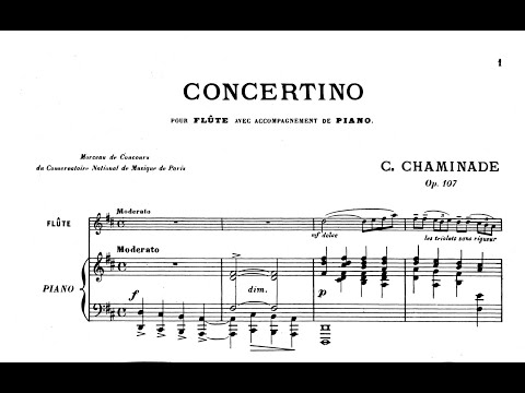 Cécile Chaminade - Concertino for Flute and Piano (with Score)