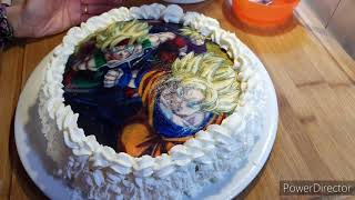 COME APPLICARE LA CIALDA SULLA TORTA DI COMPLEANNO DRAGONBAL BAMBINI E RAGAZZI