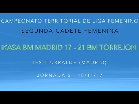 Jornada 6 - 2CF  IKASA BM MADRID  17 - 21 BM TORREJON (18/11/17)