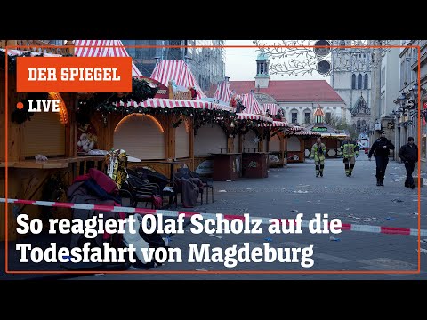 Video Thumbnail: Livestream: So reagiert Olaf Scholz zur Todesfahrt in Magdeburg | DER SPIEGEL