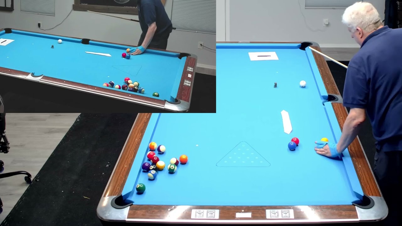 Bob Keller performing the 2026 Billiard University Draw Matrix challenge