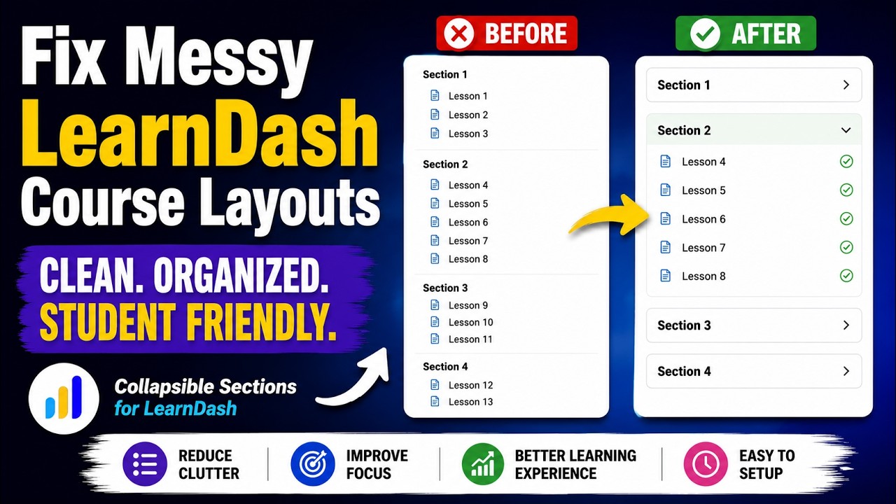 Collapsible Sections for Learndash