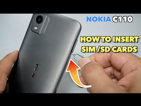Nokia C110 How to insert SIM/SD Cards, Like ABC