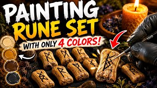 Painting Aged Bone Texture, Stardust Futhark Runes