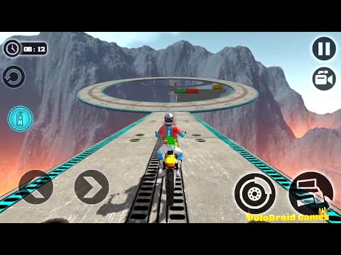 Impossible Moto Bike Tracks 3D: Moto Bike Driving Stunts Levels 14-15 - Android iOS Gameplay 2017