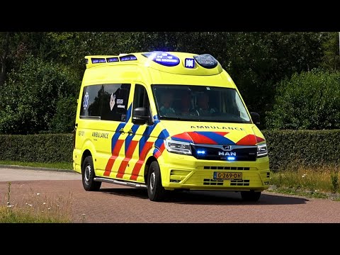 A1, MAN TGE RLA Ambulance 03-101 UMCG Ambulancezorg naar onbekende melding