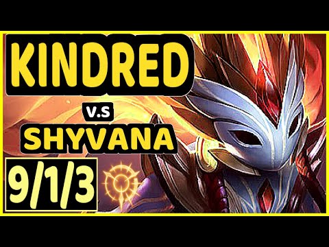 KIREI (KINDRED) vs SHYVANA - 9/1/3 KDA JUNGLE CHALLENGER GAMEPLAY - EUW