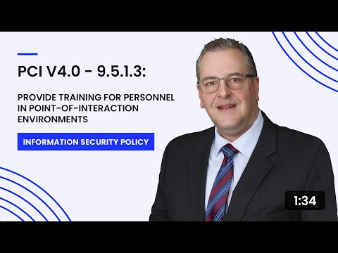 PCI v4.0 - 9.5.1.3: Provide Training for Personnel in Point-of-Interaction Environments
