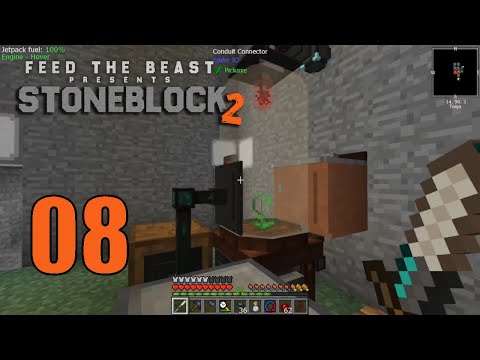 Stoneblock 2 E08 - Upgrading the Mob Farm, Starting Mystical Agriculture, and the Wither!