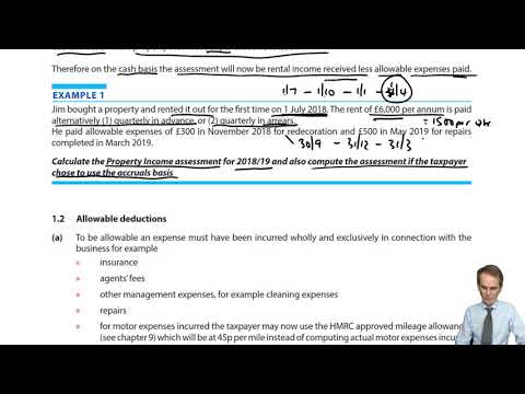 Property Income and Investments: Individuals - ACCA Taxation (TX-UK) FA2018