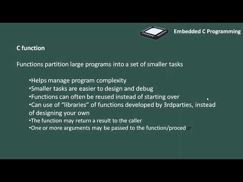 FREE course on Basics of Embedded C programming for beginners