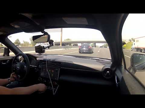 BRZ 2.4 vs Genesis 3.8 on Freeway - Very boring drive...