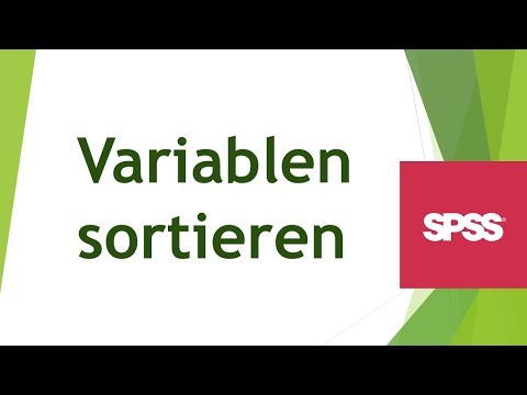 Variablen sortieren in SPSS