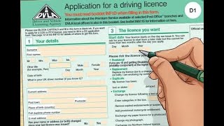 D1 Application form for change name on the driving license Uk
