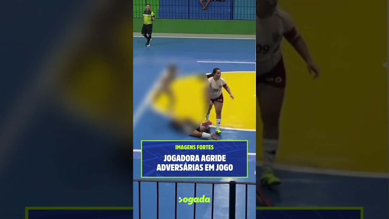 Imagem da notícia Vídeo: Jogadora agride adversárias com chutes e soco durante jogo de futsal feminino no Eusébio