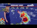 Hurricane Tammy impacting the Caribbean