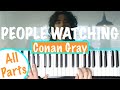 How to play PEOPLE WATCHING - Conan Gray Piano Tutorial | Chords Piano Part