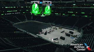 TIMELAPSE: Changing the American Airlines Center floor for Mavs games and Stars games