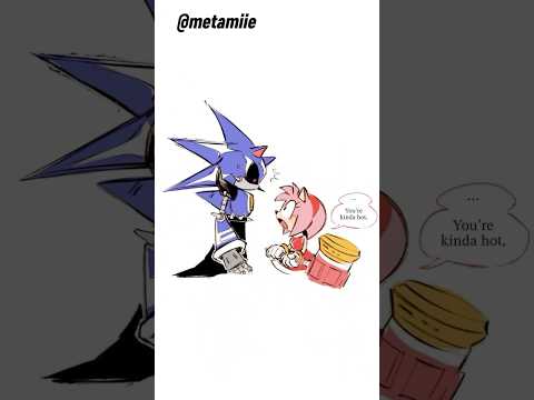 Metal Sonic Is Kinda Hot😳#sonicthehedgehog #ship #metalsonic #neometalsonic #amyrose #comicdub