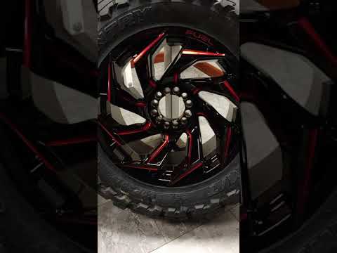 Fuel Reaction 20x10 -18 Gloss black and Red. Toyo MT 35 12.50 20.